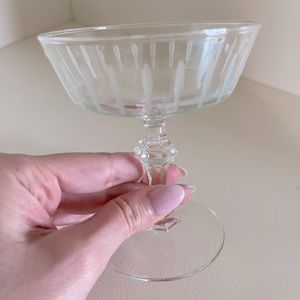 2 art deco champagne coupes